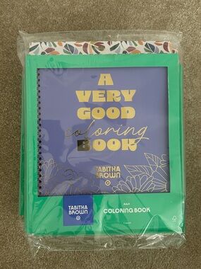 Tabitha Purple Cover Coloring Book with Teal Frame and Gold Foil. Set of 8!